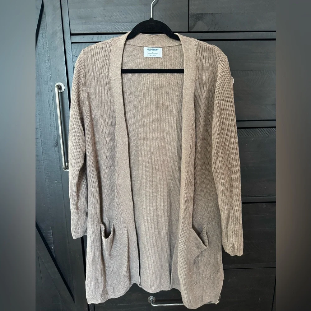 Old Navy Women's Brown Open Front Cardigan - Picture 2 of 5